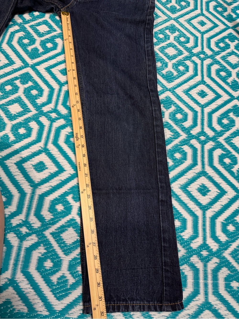 Levi’s 505 Men’s Jeans 31x34 Regular Fit Straight Leg Dark Wash Blue Denim - Picture 2 of 9
